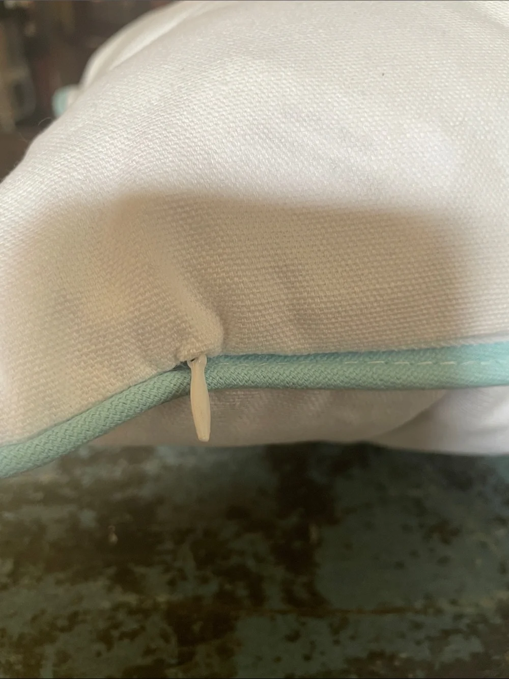 Embroidered Flip Flop Decorative Pillow - Lavender & Aqua
